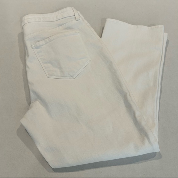 L'AGENCE Nadia High Rise Crop Straight Jean in Blanc Size 31 - Picture 2 of 13